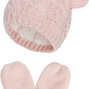 Conjunto de 2 pares de guantes y 2 gorros de invierno, de 0-6m