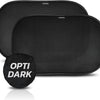 CARAMAZ OPTIDARK - Parasol para ventana de automóvil con protección UV certificada, paquete de 2 unidades, 20 x 12 pulgadas