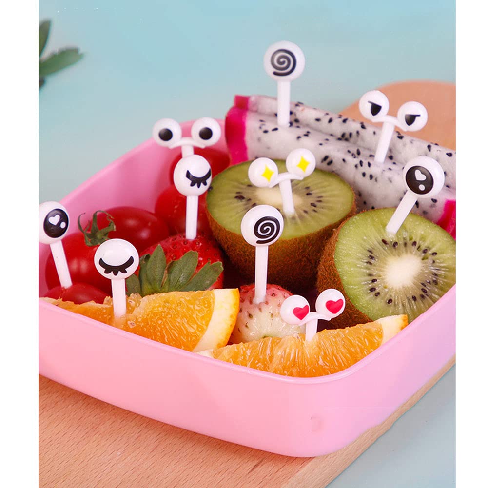 Set de tenedores para fruta de ojos y gatos