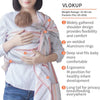 Vlokup-Portabebés de lino extra suave para recién nacidos, bebés, niños pequeños y niños, gris claro
