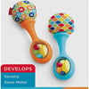 Fisher-Price Newborn Toys Rattle 'n Rock Maracas, juego de 2 instrumentos musicales