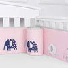Designthology-Almohadillas protectoras para cuna de muselina 100% algodón, transpirables,