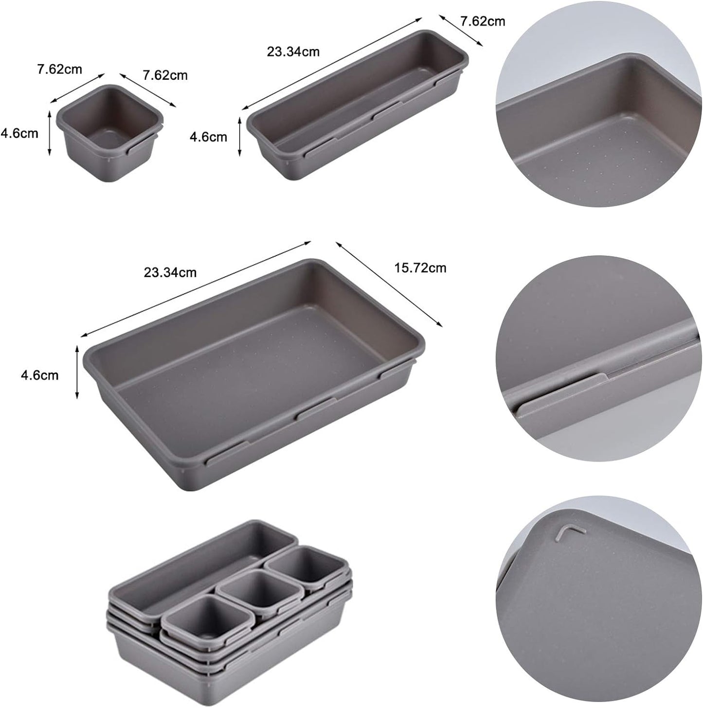 Organizador de cajones de 8 piezas