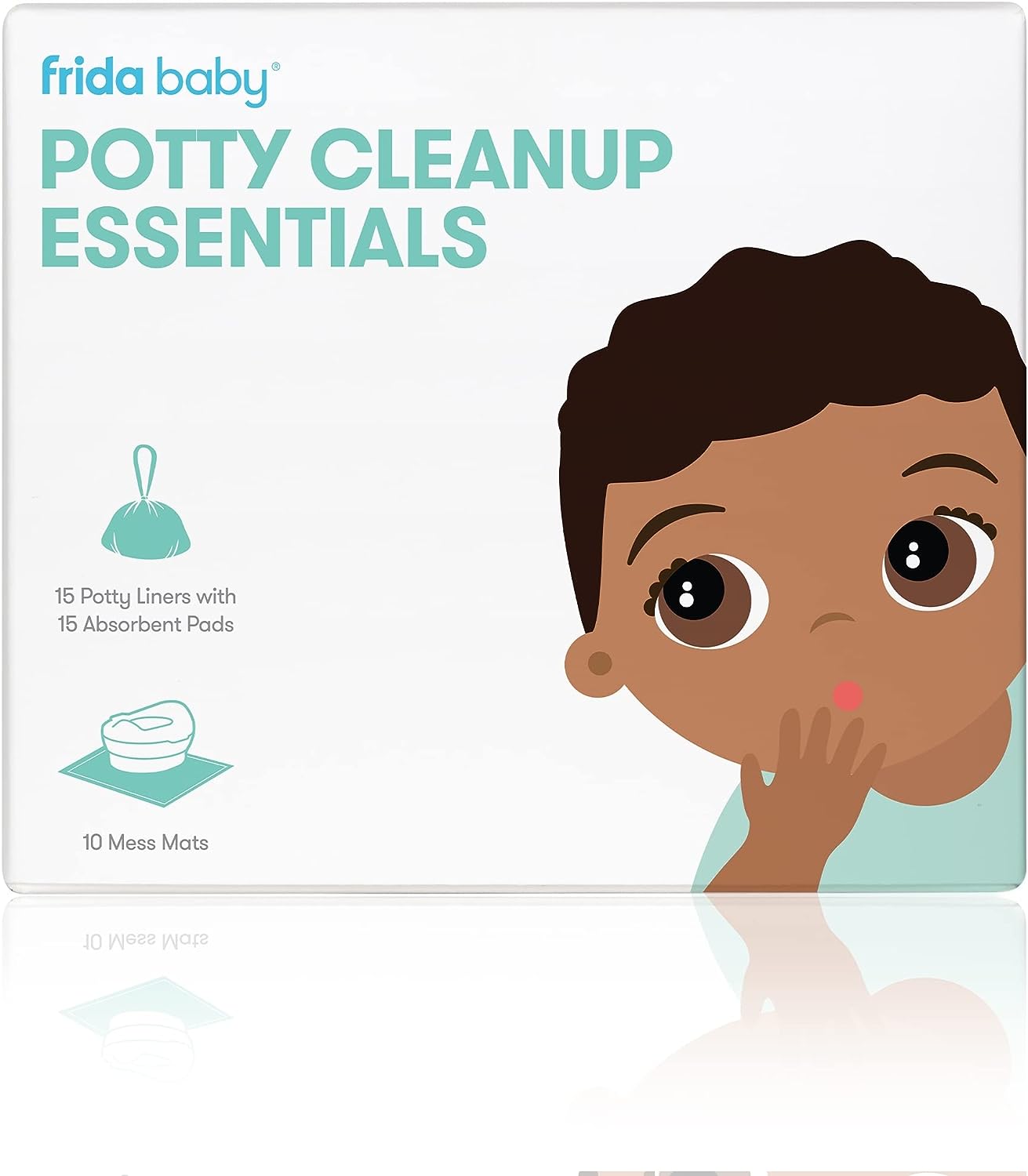 Frida Baby Potty Cleanup Essentials | Revestimientos para orinal a prueba de fugas y almohadillas desechables para el piso para el entrenamiento para ir al baño