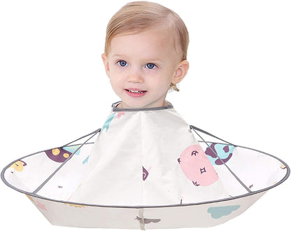 Capa de corte de pelo para niños Paraguas de peluquería plegable impermeable, 2 uds