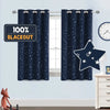 Cortinas opacas para dormitorio infantil, estrellas