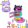 Polly Pocket Sushi Shop - Juego compacto con temática de sushi japonés con 2 micromuñecas y 12 accesorios