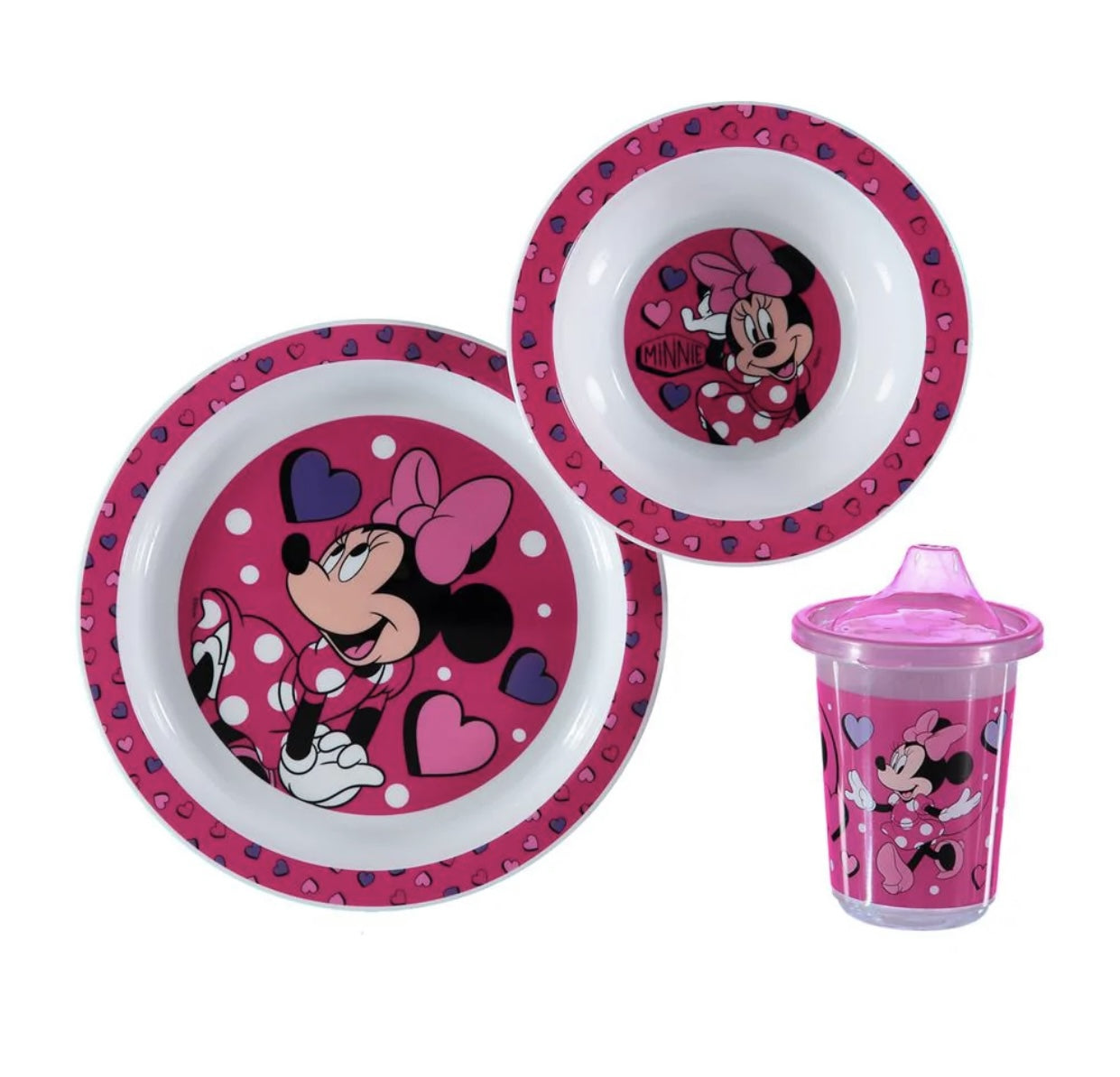 Set platos y beberito Disney