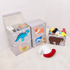 CLCROBD Baúl de juguetes plegable grande para niños con tapa abatible