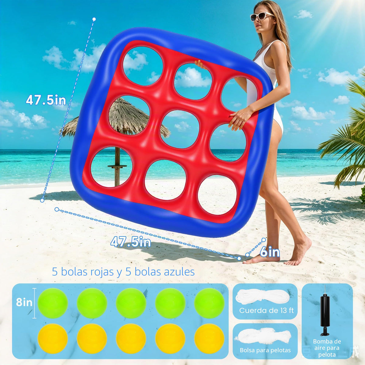 Juego de juegos de piscina con 10 bolas