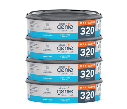 Diaper Genie Essentials - Paquete de 4 repuestos redondos