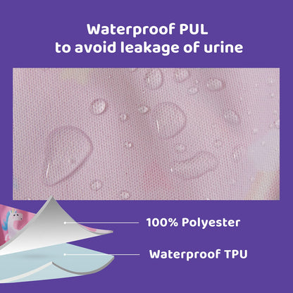 BISENKID Funda impermeable para pañales para pantalones de goma unicornio y sirena