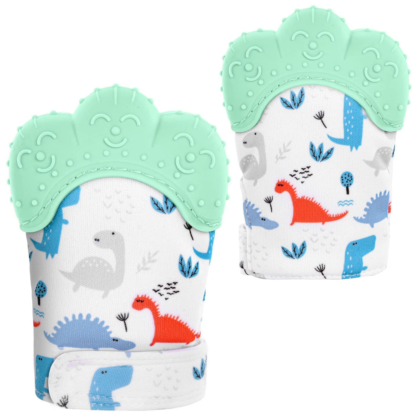 Paquete de 2 manoplas de dentición de silicona