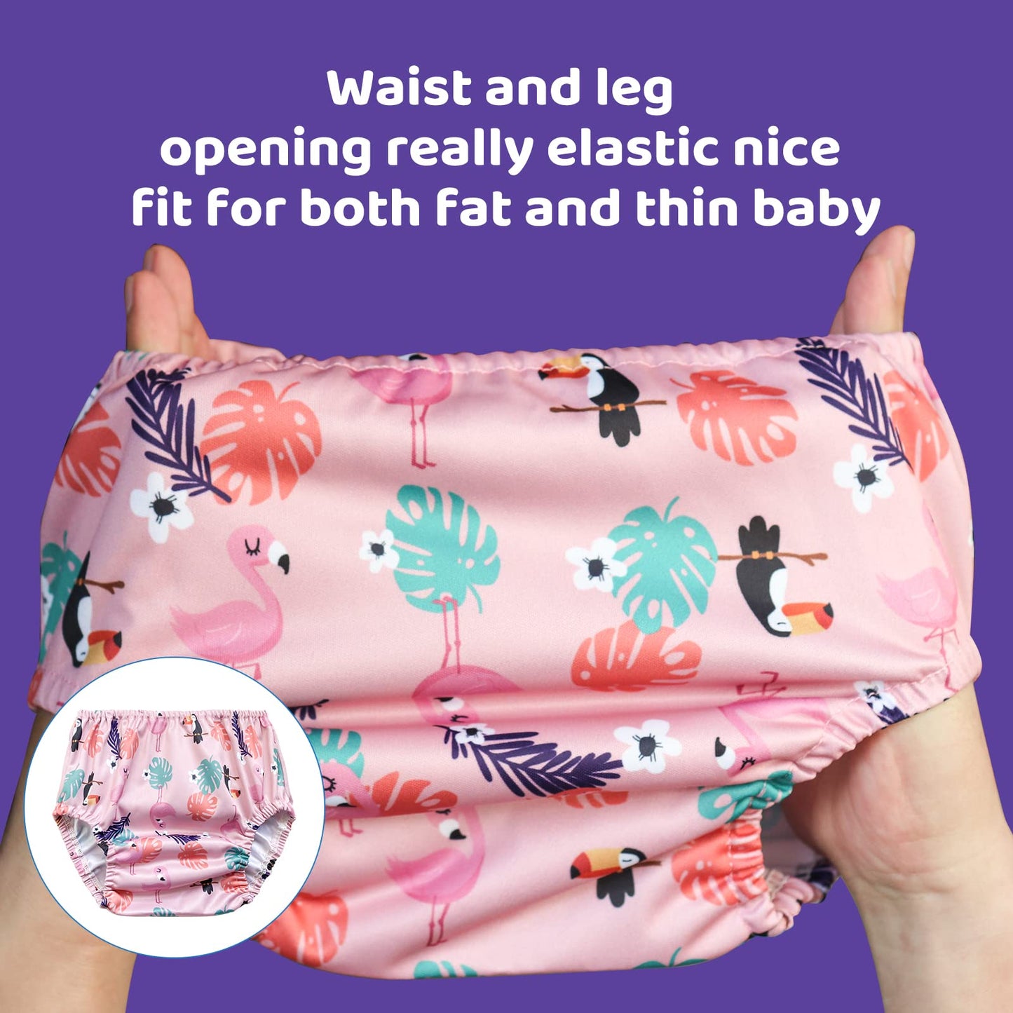 BISENKID Paquete de 6 pantalones de plástico impermeables, 4-5 años