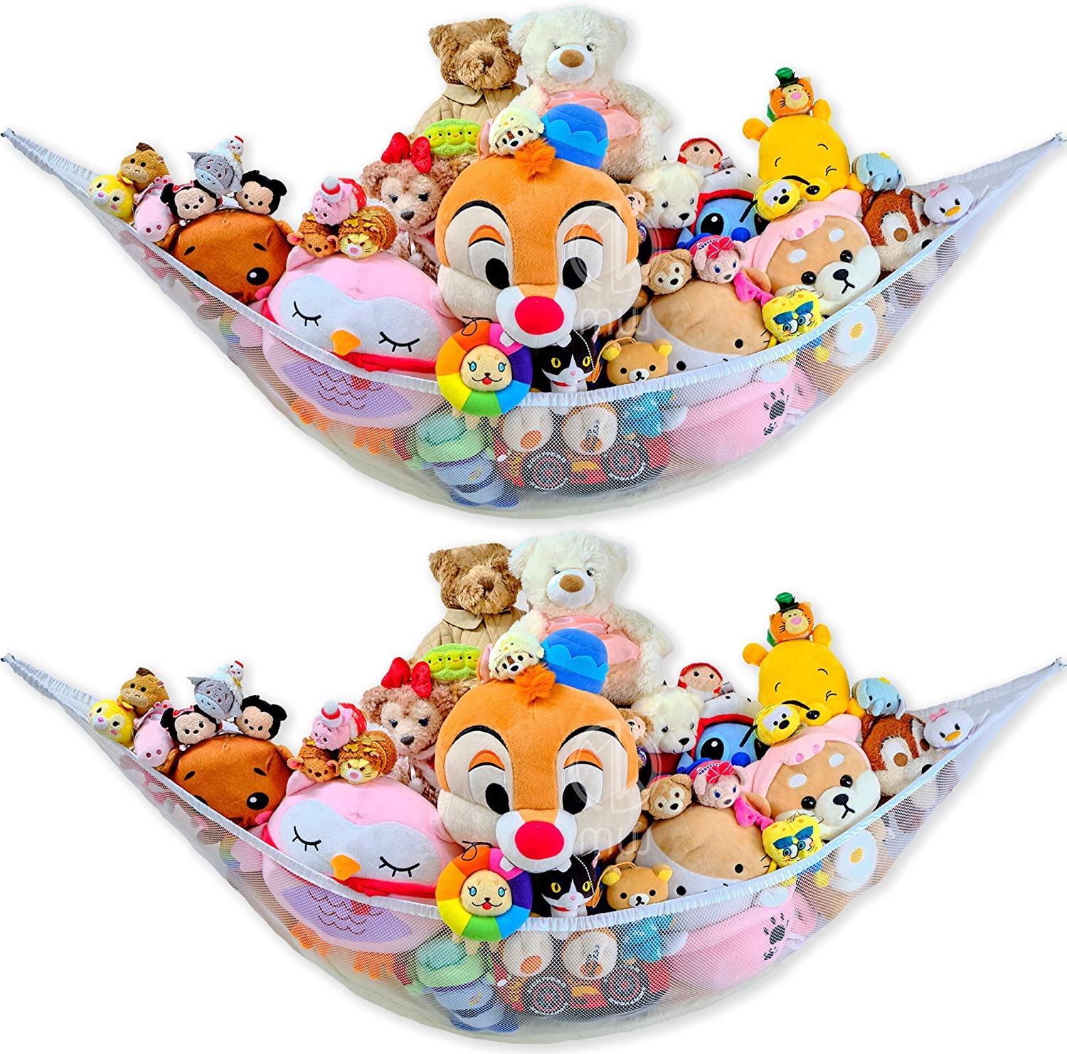 Mia Weaver Hamaca de almacenamiento de juguetes jumbo (2 unidades, blanco)