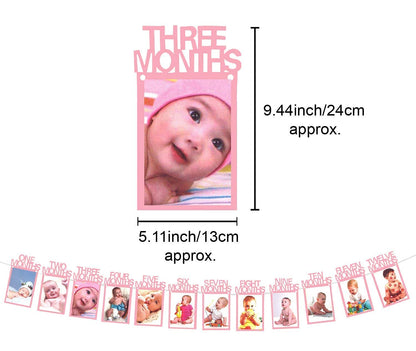 Banner de cumpleaños para bebé rosado