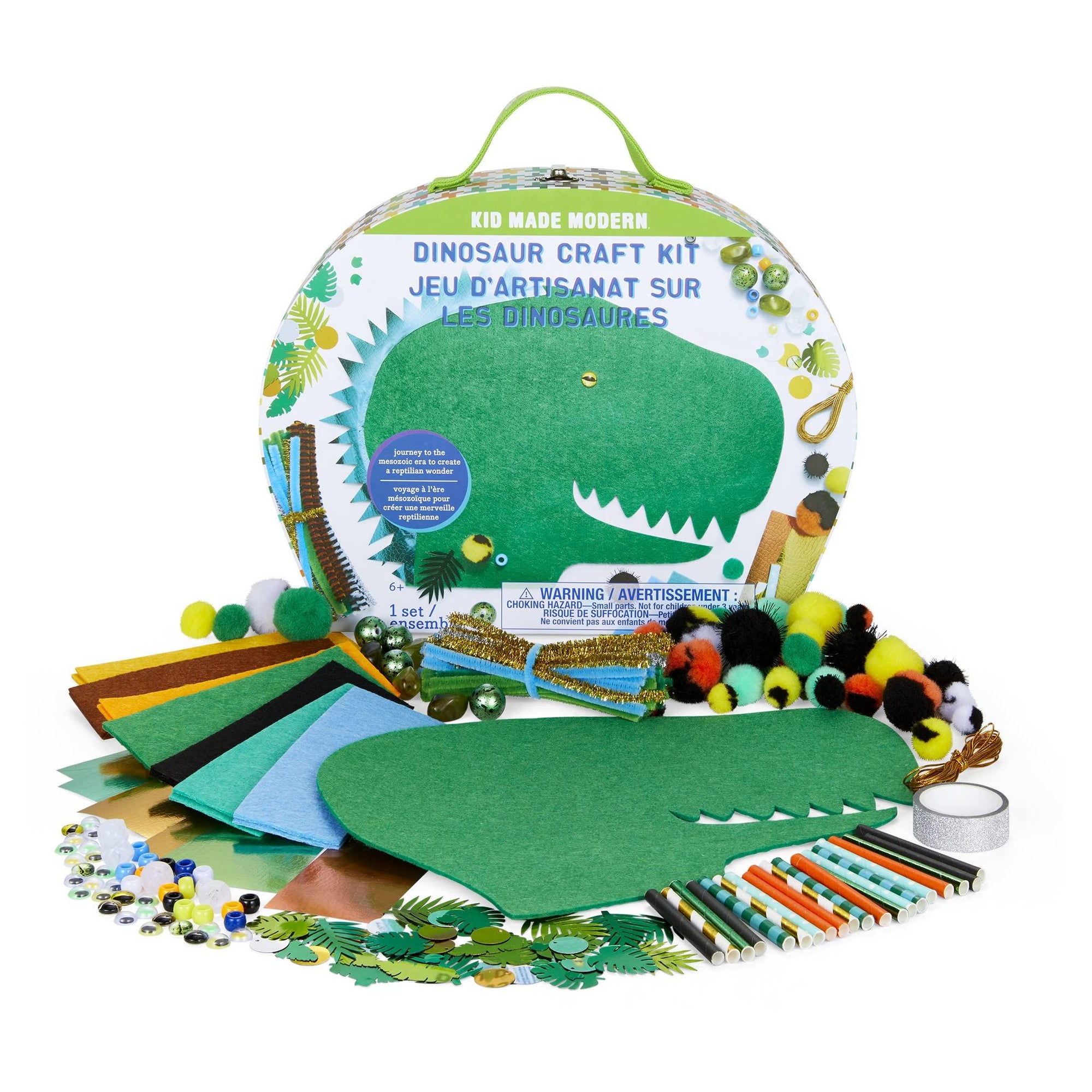 Kid Made Modern - Kit de manualidades de dinosaurio, caja de manualidades