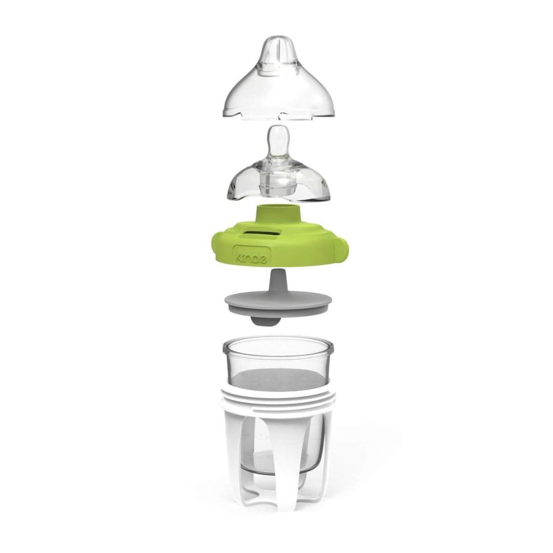 Kiinde Active Latch - Botella de silicona para bebé, anticólicos, a prueba de fugas, fácil de limpiar
