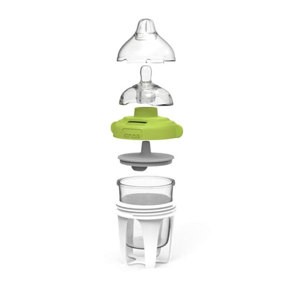 Kiinde Active Latch - Botella de silicona para bebé, anticólicos, a prueba de fugas, fácil de limpiar