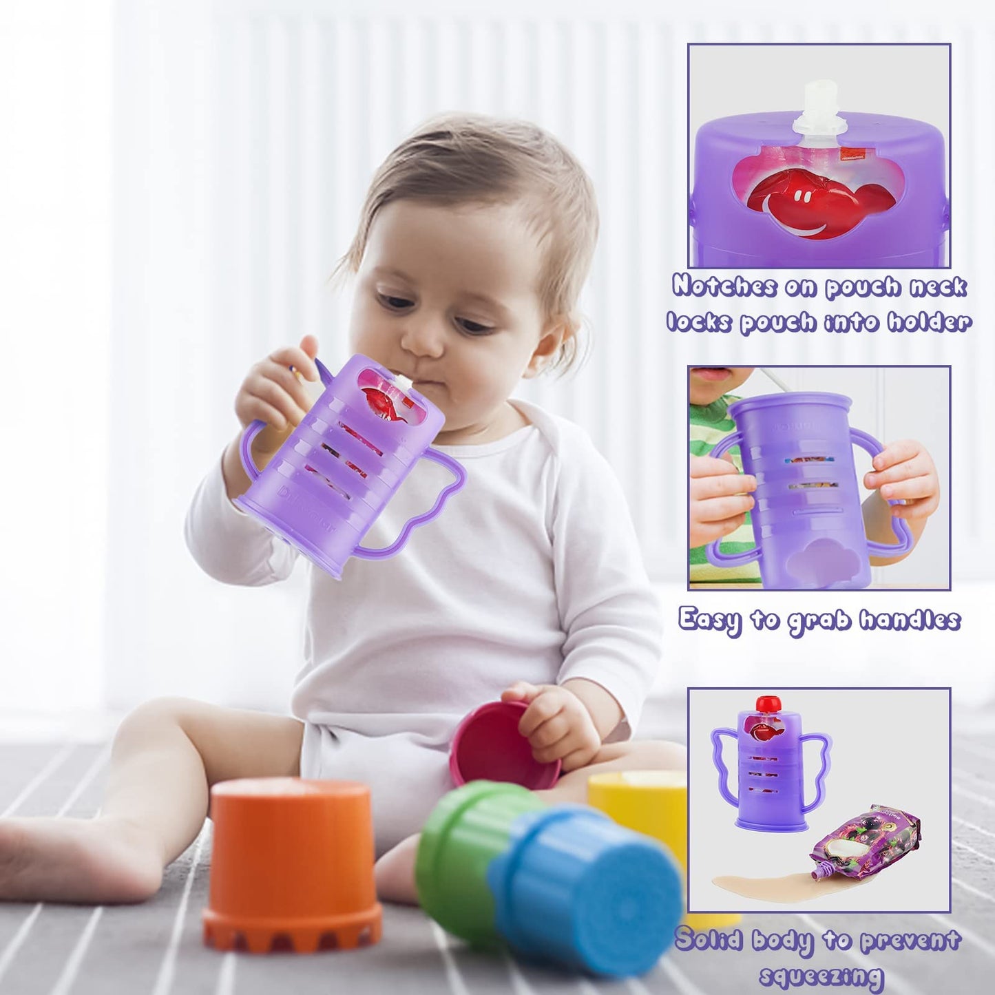 DrDomar soporte a prueba de apretar con tapa rojo