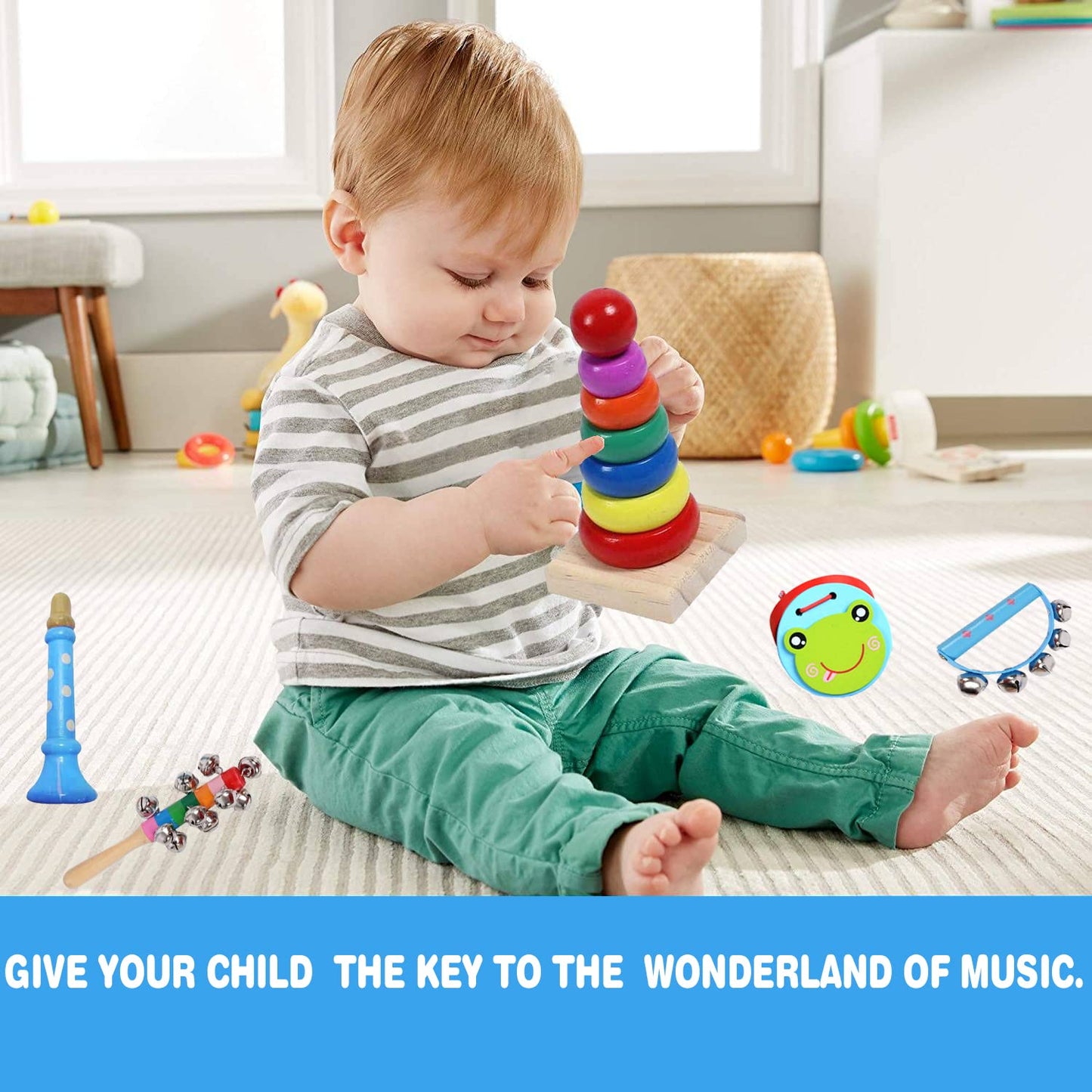 Juegos de instrumentos musicales para niños, 12 unidades