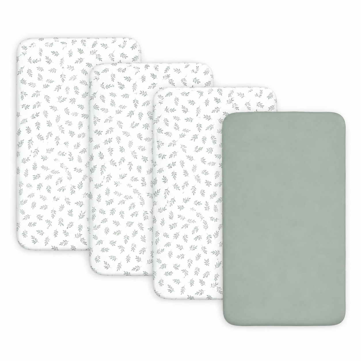 Juego de 4 sábanas bajeras ajustables para moisés (33" x 20")