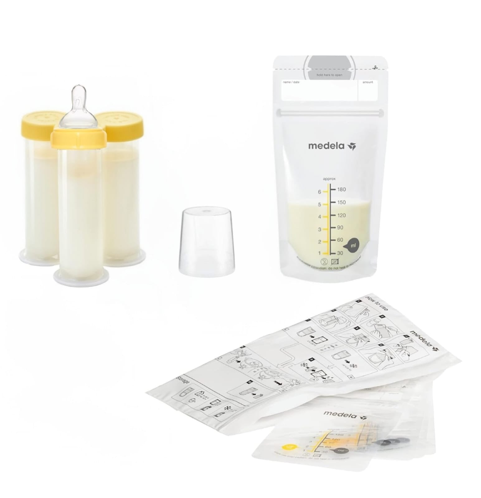 Set Medela con 25 bolsas de leche materna