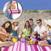 SolHom Manta de picnic para la playa, impermeables, a prueba de arena, extra grandes, rayas rosadas