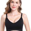 Suekaphin - Brasier de lactancia sin varillas, con cuello en V, set de 2, talla L