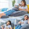 QUEEN ROSE-Almohada de embarazo con forma de U, soporte para espalda, cuello, cabeza con funda de terciopelo