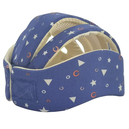 Casco para bebés  gorra suave y ajustable, estrellas azul