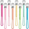 Nuanchu 8 clips para chupete de bebé colores brillantes