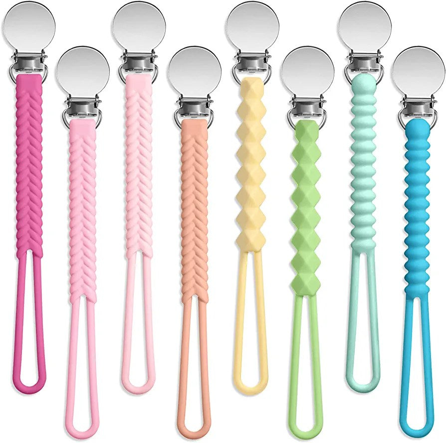 Nuanchu 8 clips para chupete de bebé colores brillantes