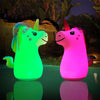 Lslpin- Luces solares flotantes para piscina, unicornio