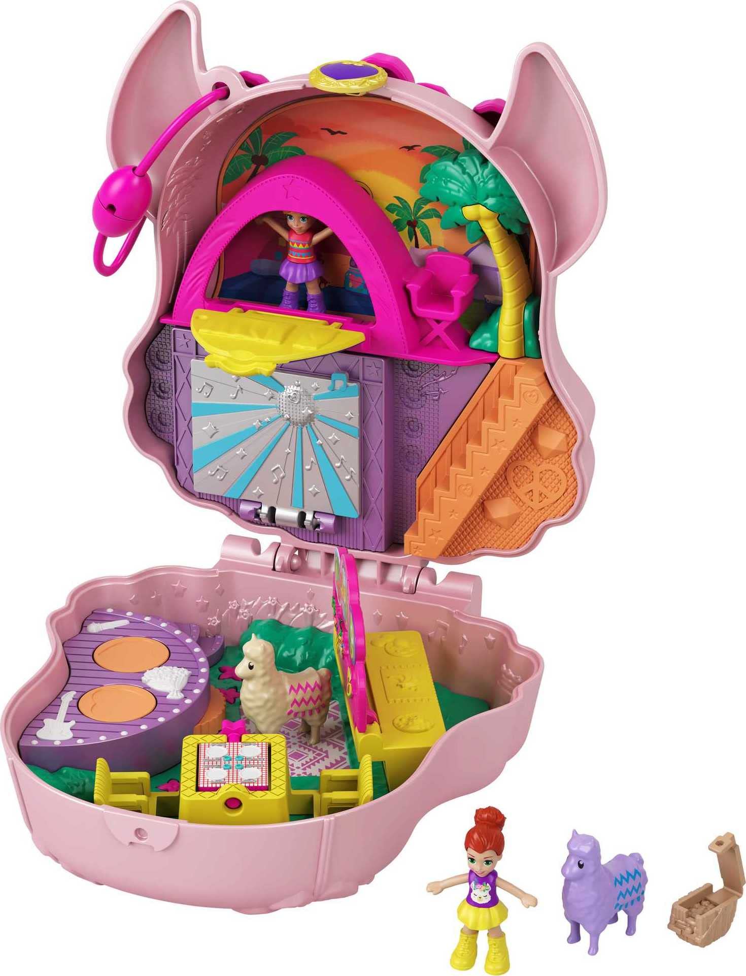 Polly Pocket Llama Music Party Compact con escenario