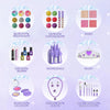 PERRYHOME- Kit de maquillaje para niñas, 52 piezas de juguetes de castillo congelado