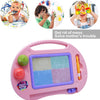 Tablero magnético de dibujo para niños, morado-rosa