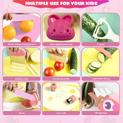 Juego de cuchillos de cocina seguros para niños