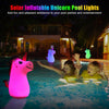 Lslpin- Luces solares flotantes para piscina, unicornio