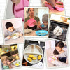 Wotolit- Juego de 3 platos para niños pequeños – Platos de succión morado verde y amarillo