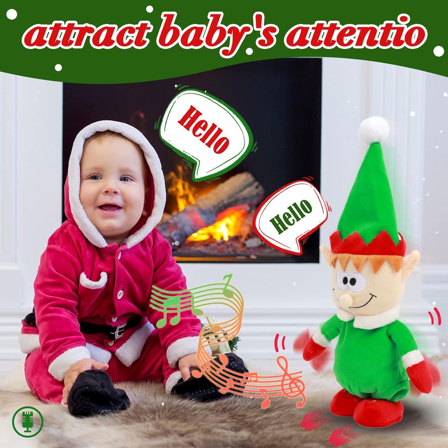 Cuteoy- Duende eléctrico navideño para caminar