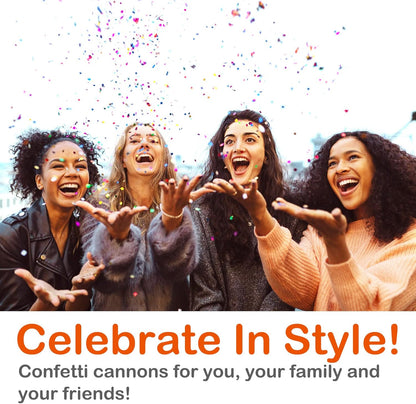 EXQLIVING-Cañones de confeti para fiestas, 6 uds de 12 pulgadas