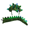 Juego de accesorios para disfraz de dinosaurio Triceratops Dino, juego de cola de diadema