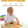 Aizweb Montessori, juguetes apilables de hamburguesa de madera para niños