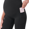 POSHDIVAH- Pantalones cortos de maternidad para mujer sobre el vientre con bolsillos, talla XL