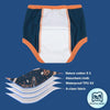 MooMoo Baby - Paquete de 2 pantalones de entrenamiento, 5T, (transporte/dino)