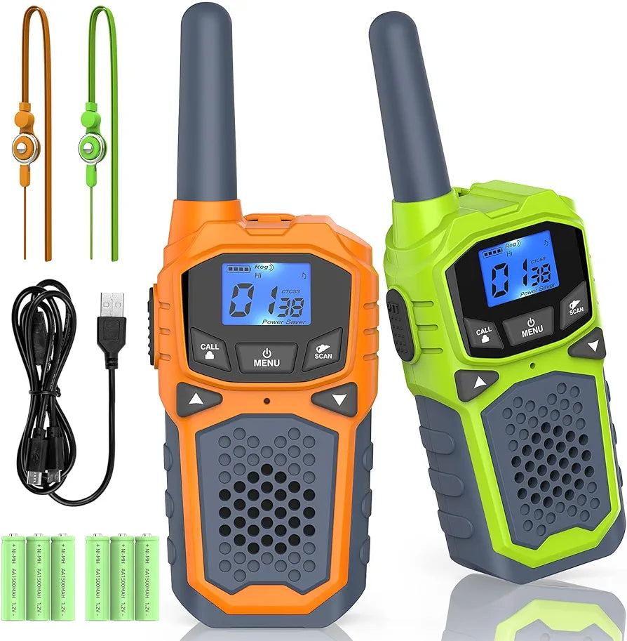 Wok tok-Walkie Talkies recargables bidireccionales para exteriores