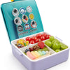 Lumchigo-Caja Bento a prueba de fugas de 1300 ml con tarro de salsa - Contenedores de almuerzo de 3 compartimentos con utensilios