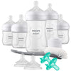 Philips AVENT Set de 5 Biberones natural con pezón de respuesta natural, cepillo y chupetas.