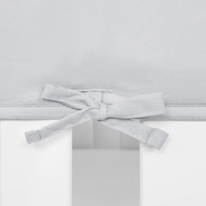 Tillyou- Cobertores para rieles laterales de cuna, reversible Gris/blanco
